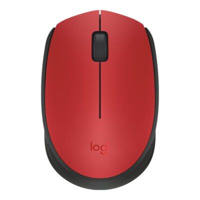 Logitech M171 Wireless Mouse – 2.4GHz, Plug & Play, 12-Month Battery – Red