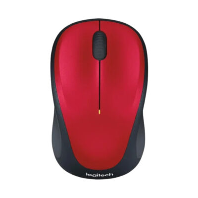 Logitech M235 Wireless Mouse – 2.4GHz, Red, 12-Month Battery Life