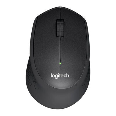 Logitech M331 Silent Wireless Mouse – Black, Ergonomic, Quiet Clicks