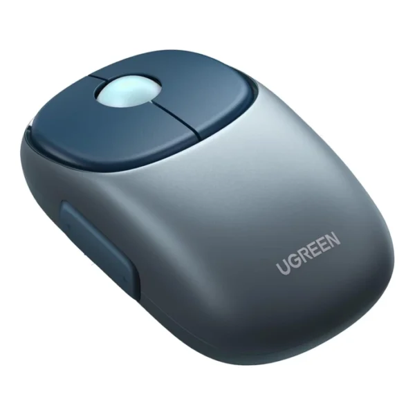UGREEN FUN+ Wireless Mouse – Dual Mode (Bluetooth + 2.4G), Adjustable 4000 DPI, Rechargeable – Blue, Universal Compatibility