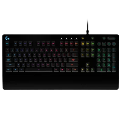 Logitech G213 USB RGB Gaming Keyboard – Mech-Dome Keys, LIGHTSYNC 5-Zone RGB, Spill-Resistant, Palm Rest, Media Controls – Black