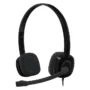 Logitech H151 Stereo Headset – 3.5mm Jack, Noise-Cancelling Mic, In-Line Controls, Stereo Audio – Compatible with PC, Mac, Smartphones & Tablets