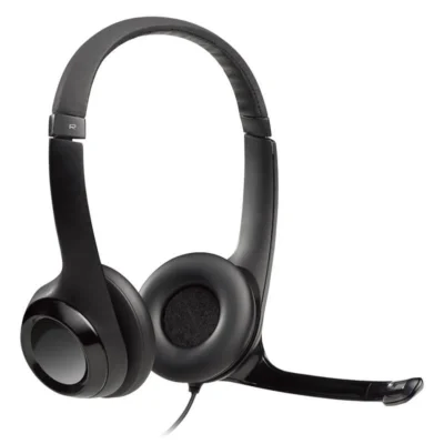 Logitech H390 USB Headset – Black | Plug-and-Play Digital Audio, Noise-Canceling Mic, Laser-Tuned Drivers, In-Line Controls, Comfortable Fit