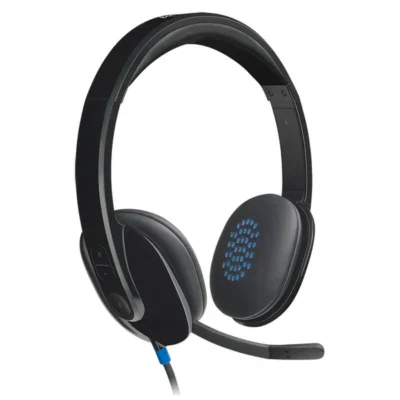 Logitech H540 USB Headset – Premium Stereo Sound, Noise-Canceling Mic, On-Ear Controls, Padded Comfort – Plug & Play USB-A
