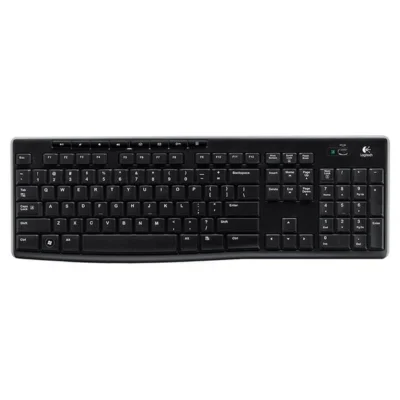 Logitech K270 Wireless Keyboard – Full-Size Layout, 2.4GHz Connectivity, 8 Hotkeys, 2-Year Battery Life, Spill-Resistant Design