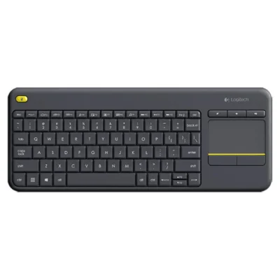 Logitech K400 Plus Wireless Touch Keyboard – Integrated Touchpad, 10m Range, 18-Month Battery Life, Plug & Play for PC/TV