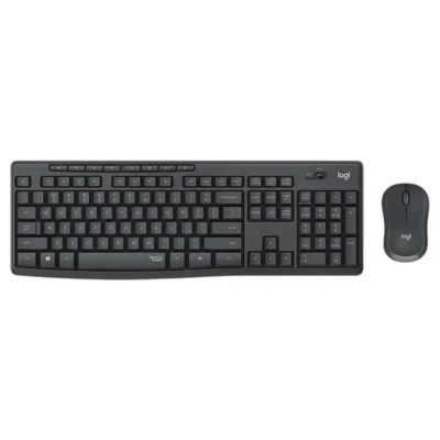 Logitech MK295 Silent Wireless Keyboard & Mouse Combo – SilentTouch Technology, Full-Size Layout, 10m Wireless Range – Black